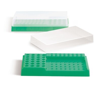 Supporti per fiale di reazione PCR workstation, verde neon, 1 pezzo