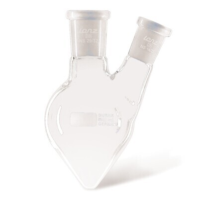 Fiaschetta a due colli, a pera, 250 ml, 14/23, 1 pezzo