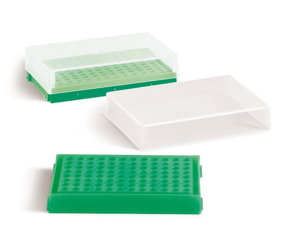 Rack per PCR, verde neon, 1 pezzo