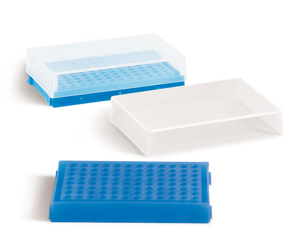 PCR rack, neon blue, 1 Piece