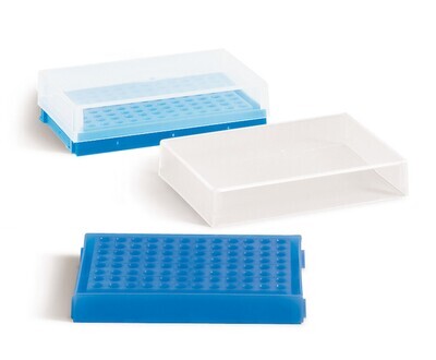Gradilla para PCR, azul neón, 1 unidad