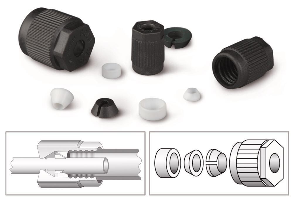 Raccord à vis de laboratoire HT (haute température) Filetage GL 25, 6,0 mm, 1 pièce