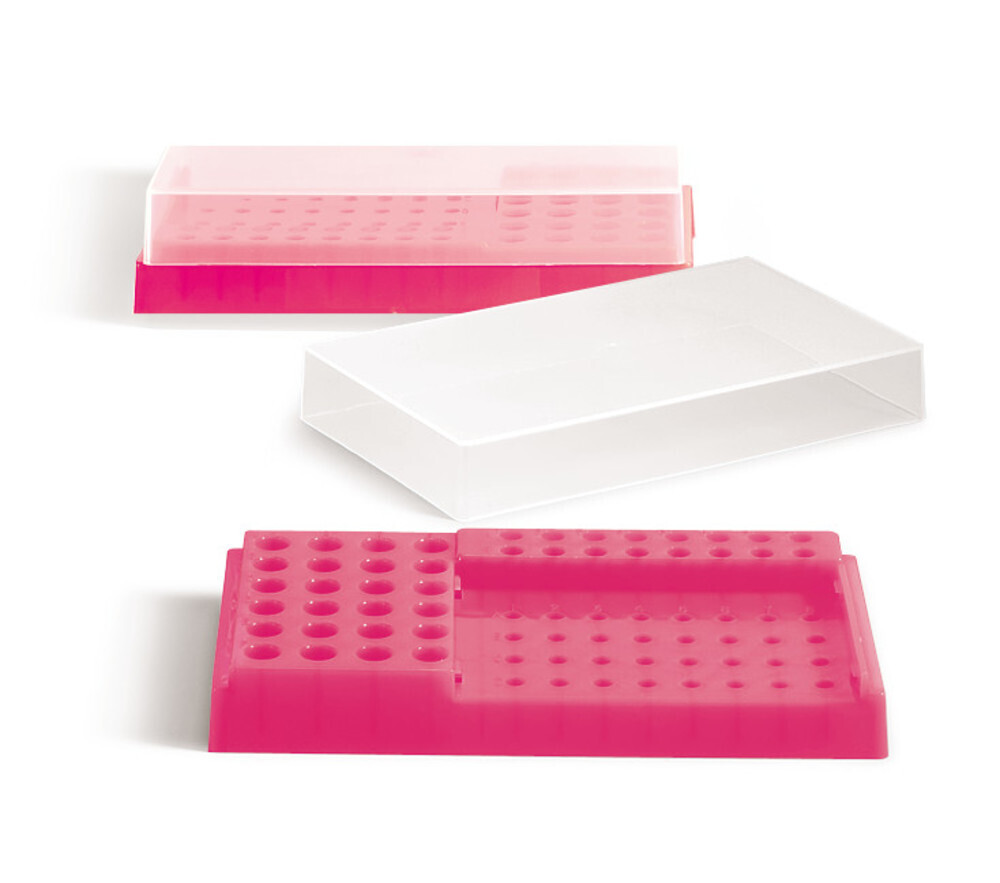 Supporti per fiale di reazione PCR workstation, rosa neon, 1 pezzo