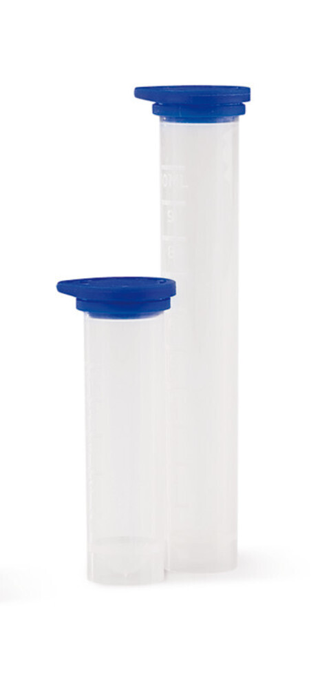 Test tubes with tamper-evident seal, 10 ml, Height, 94 mm, blue, 250 Piece(s)