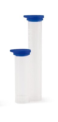 Tubes à essai avec sceau d&#39;inviolabilité, 5 ml, Hauteur, 57 mm, bleu, 250 Pièce(s)