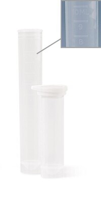 Test tubes with tamper-evident seal, 10 ml, Height, 94 mm, white, 250 Piece(s)