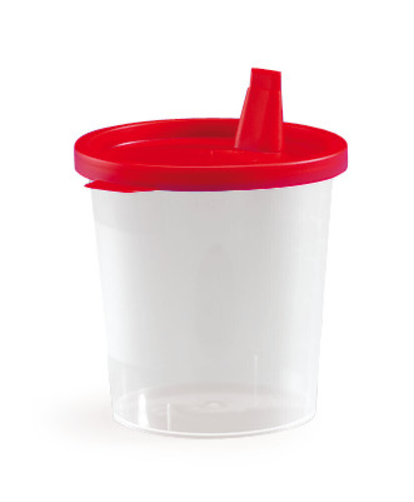 Sample beakers with snap-on lid with spout, 500 Piece(s)
