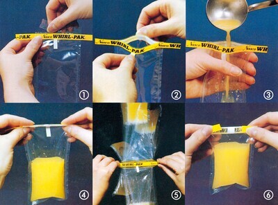 Liquid sample bags Whirl-Pak® with labelling area, 210 ml, 95 mm, Height, 180 mm, 500 Piece(s)