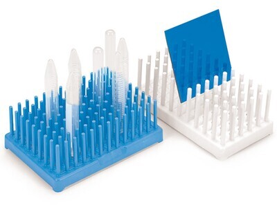 Supports pour tubes à essai de 10 à 13 mm, bleu, 1 pièce