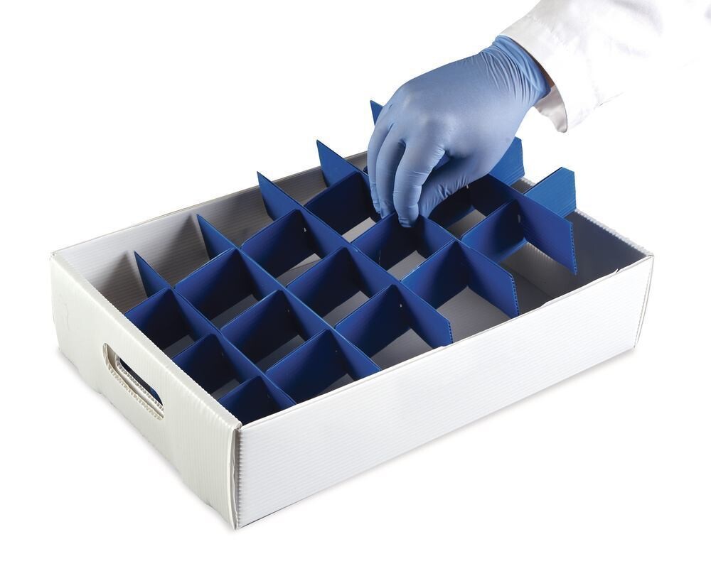 Sample stands foldable for vessel 56 mm, plastic, 10 Piece(s)