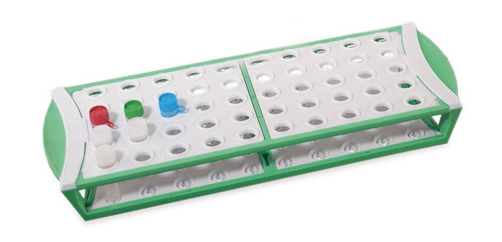 Sample stands for screw cap vials, green, 10 Piece(s)