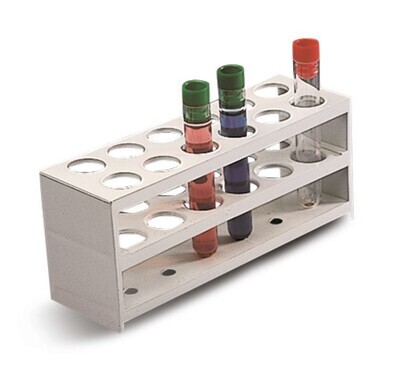 Supports pour tubes à essai pour récipient 18 mm, Nombre de fentes, 12, 1 Pièce