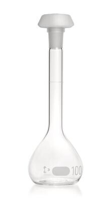 DURAN®-Messkolben, Klasse B, 100 ml, weiße Beschriftung, 2 Stück
