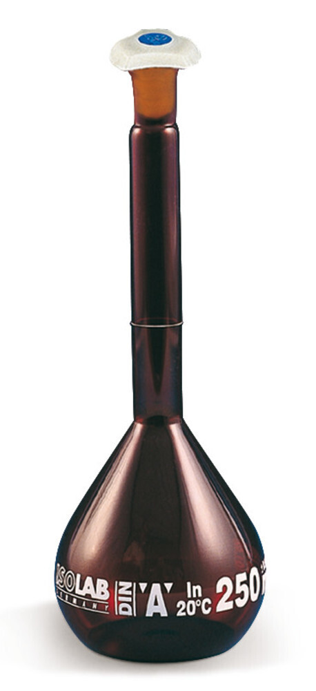 Messkolben, Klasse A, Borosilikatgl. 3.3, Braun., NS-Schliff 10/19, Weitha., 10ml, 2 Stück