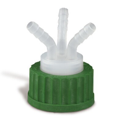 Distributore multiplo per bottiglie GL 45 con connettori, 3, 1 Pezzo