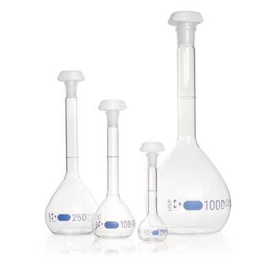 Volumetric flasks DURAN® class A, USP&lt;31&gt;, 10 ml, 10/19, 2 Piece(s)