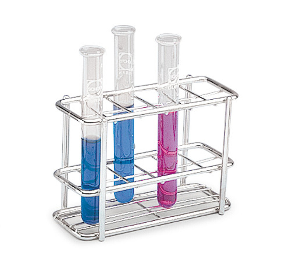 Test tube stands ROTILABO® Stainless steel compartment size 14 x 14 mm, No. of slots, 24, 2 x 12, 1 Piece