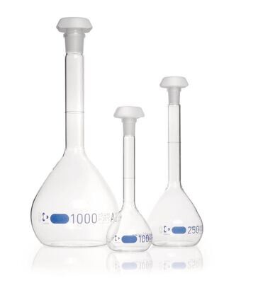 Volumetric flasks DURAN® Class A, with batch certificate, 2 ml, 7/16, 2 Piece(s)