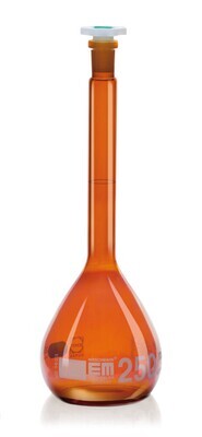 Volumetric flasks class A Brown glass, 25 ml, 10/19, 2 unit(s), 2 Piece(s)