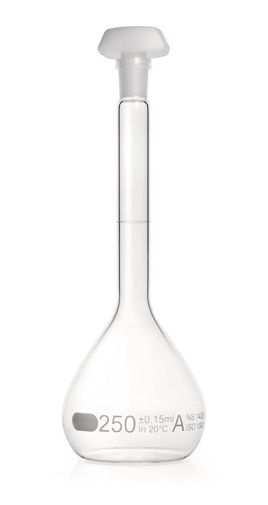 Volumetric flasks DURAN® Class A, with individual certificate, 250 ml, 14/23, 2 Piece(s)