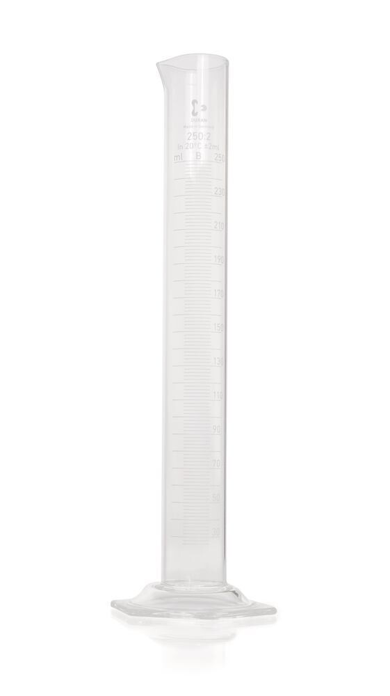 Measuring cylinders DURAN® class B , 250 ml, 2 Piece(s)