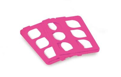 Accessori, Numero di slot, 24, 8 x 3, rosa, Inserti a griglia per vetro Ø di 20–25 mm, 24 slot, rosa, 4 Pezzo(i)