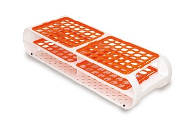 Kombi-Gestell, orange, POM, für Röhrchen-Ø 10-13 mm, 1 Stück