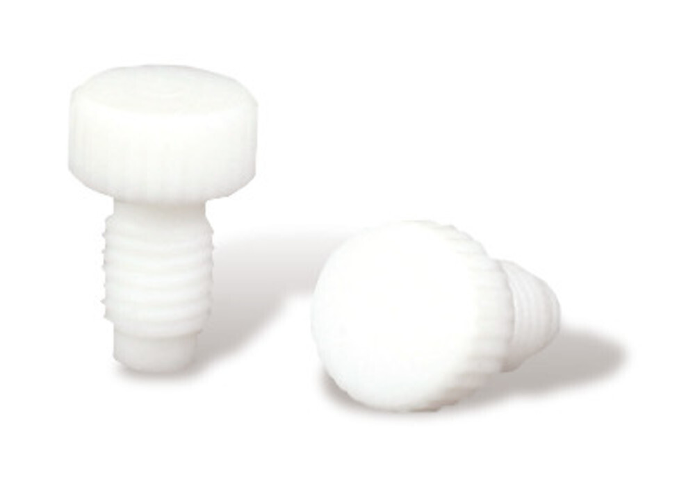 Blindschrauben für Schläuche 1,6x3,2 mm, PTFE, Außengewinde UNF 1/4 Zoll 28G, 10 Stück