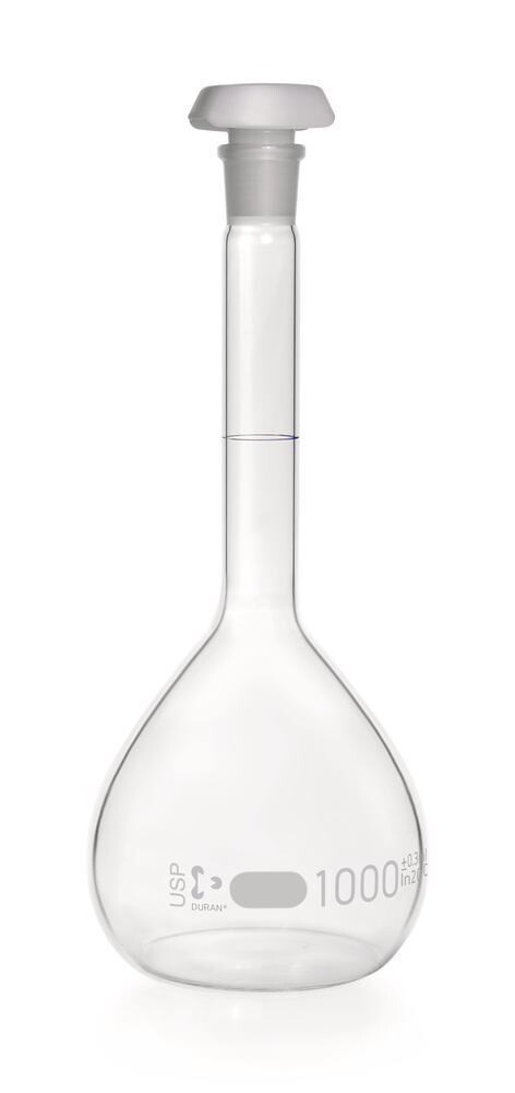Volumetric flasks DURAN® class A, USP&lt;31&gt;, 1000 ml, 24/26, 2 Piece(s)