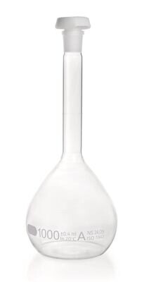 Matraces aforados DURAN® Clase A, con certificado individual, 1000 ml, 24/29, 2 Unidad(es)
