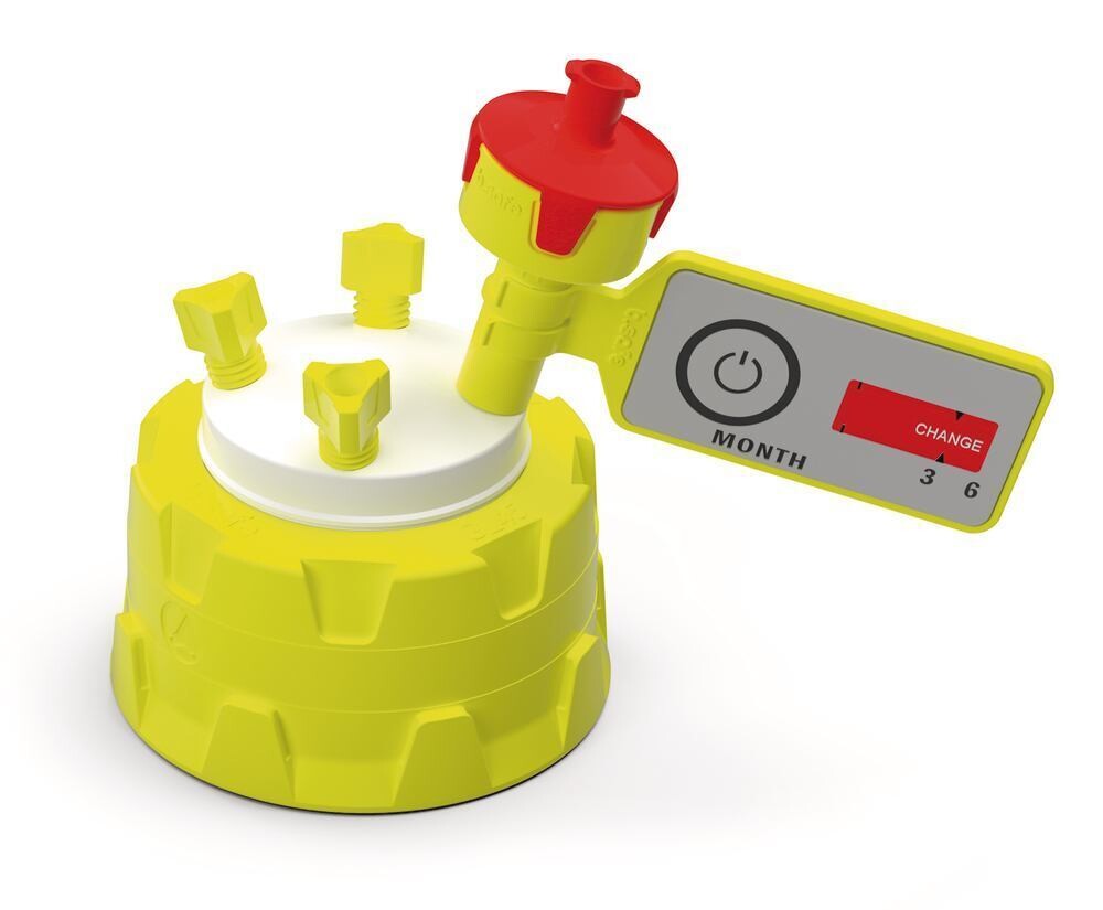 HPLC screw cap b.safe GL 45 with four connections, 1 Piece