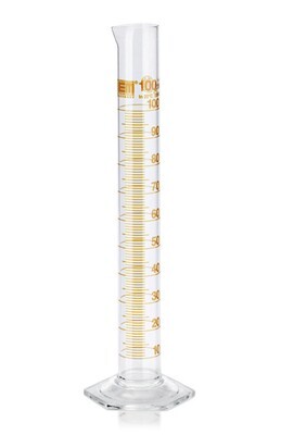 Measuring cylinders class A brown graduations, 250 ml, 2 Piece(s)