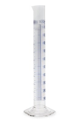 Measuring cylinders class A blue graduations, 50 ml, 2 Piece(s)