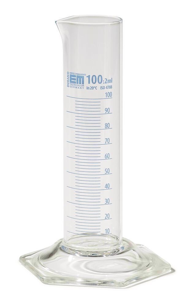 Measuring cylinders class B, blue graduations, 25 ml, 2 Piece(s)
