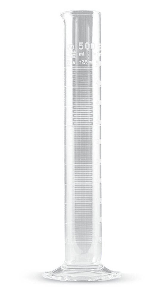 Measuring cylinders class A blue graduations, 500 ml, 2 Piece(s)