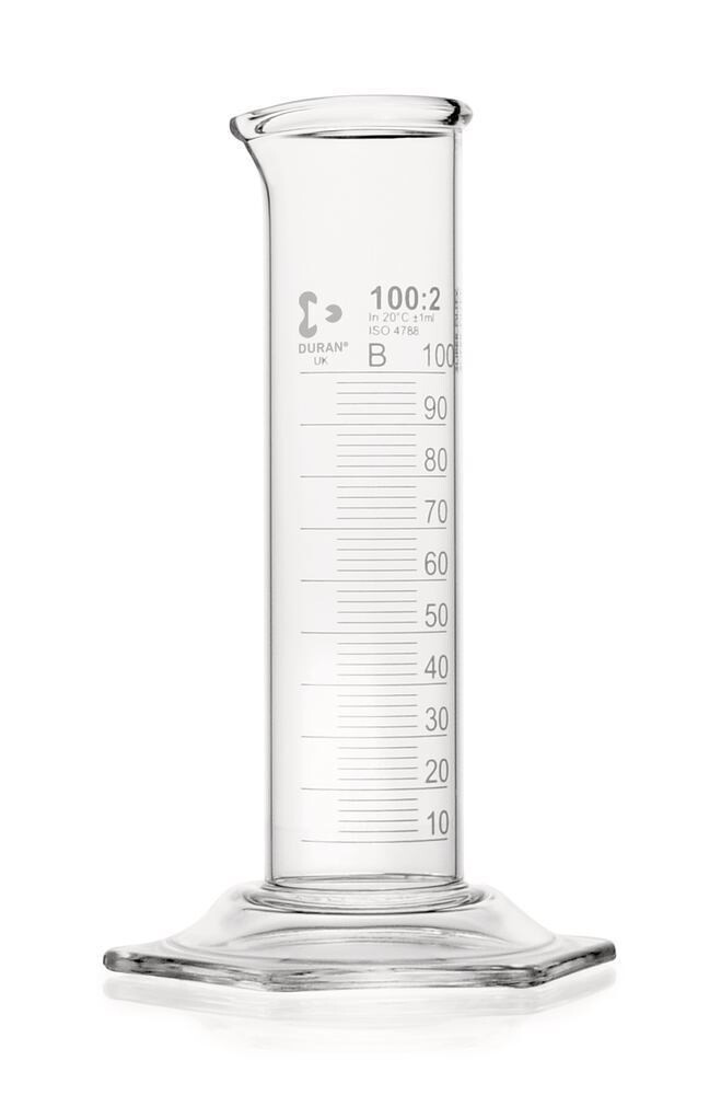 Measuring cylinders DURAN® Super Duty class B, 100 ml, 2 Piece(s)