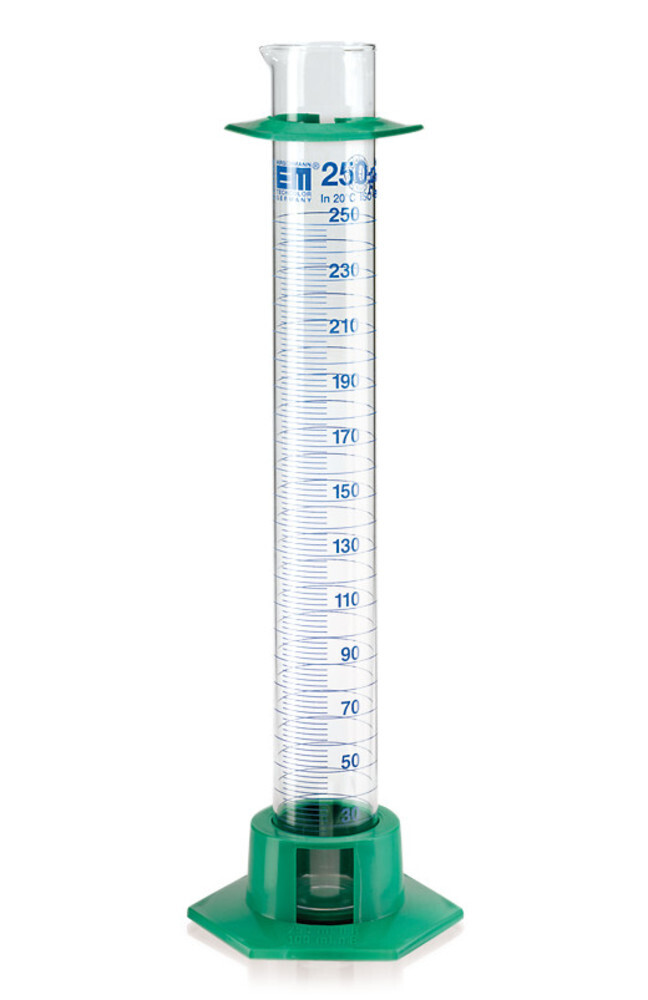 Measuring cylinders class A blue graduations, 250 ml, 2 Piece(s)
