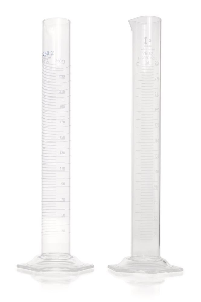 Measuring cylinders DURAN® class B , 50 ml, 2 Piece(s)