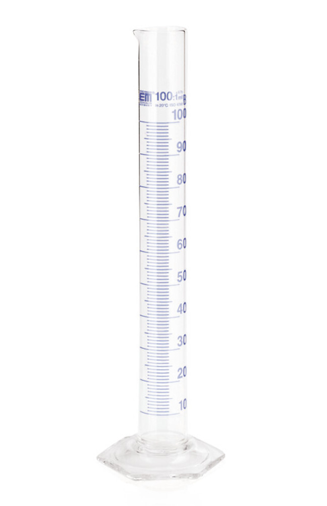 Measuring cylinders class B blue graduations, 50 ml, 2 Piece(s)