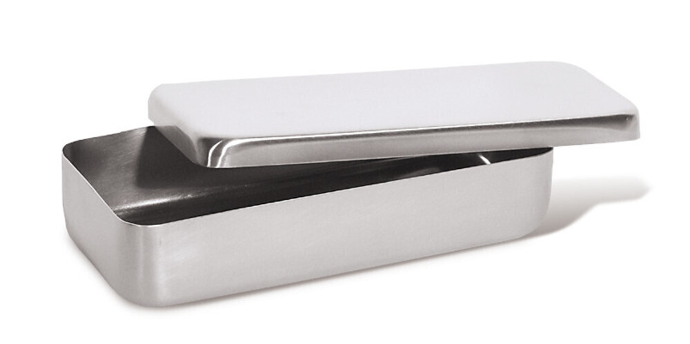 Instrument dish with flat lid, Outer length, 300 mm, 60 mm, 1 Piece