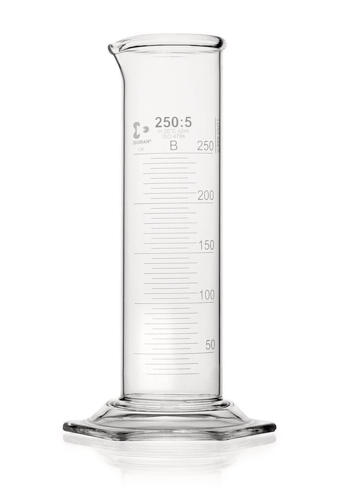 Measuring cylinders DURAN® Super Duty class B, 250 ml, 2 Piece(s)