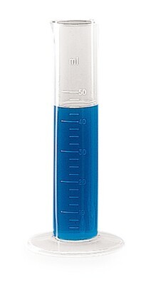 ROTILABO®-Messzylinder, PP, niedrige Form, Teilung 2,5 ml, 50 ml, 1 Stück