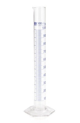Measuring cylinders class B blue graduations, 500 ml, 2 Piece(s)