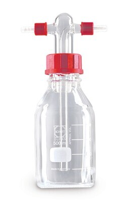 Flacon laveur de gaz, Sans plaque filtrante, 1 Pièce