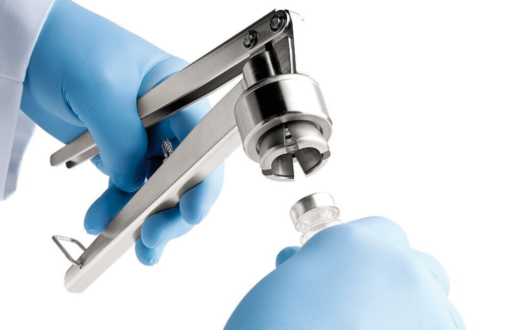 Crimping pliers Clean-room Closing pliers, Suitable for, Crimp caps ND 11, 1 Piece