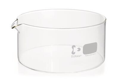 Plats de cristallisation DURAN® avec bec verseur, 2000 ml, 190 mm, 1 pièce