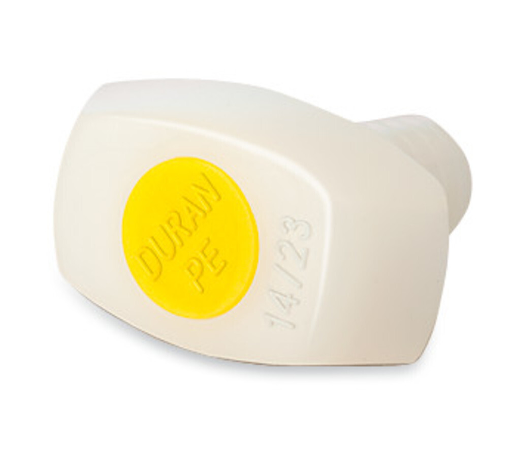Stopper with standard taper plastic, 14/23, yellow, 10 Piece(s)