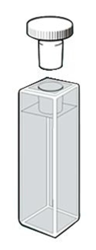 Glass cuvette ROTILABO® optical glass with plugs, Macro, 3.5 ml, 1 Piece