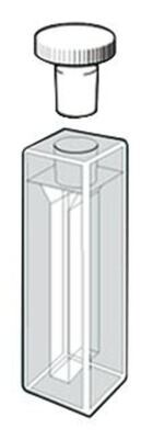 Glass cuvette ROTILABO® Quartz glass with plugs, Semi-micro, 1.4 ml, 1 Piece