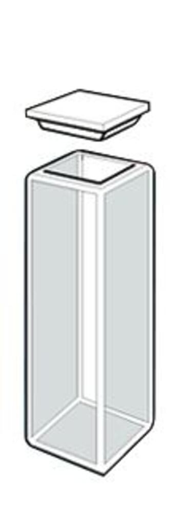 Glass cuvette ROTILABO® optical glass with seamed lid, Macro, 3.5 ml, 1 Piece